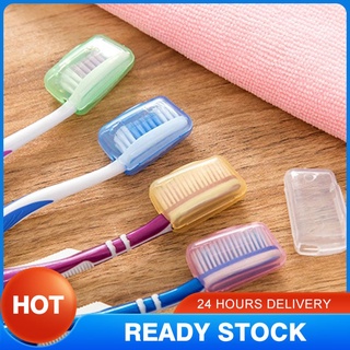 En STOCK 5 unids/set colorido al aire libre de viaje cepillo de dientes cubierta protectora negro rosa (1)