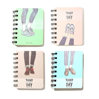 Stat zapato Mini diario suministros de oficina planificador espiral cuaderno diario bloc de notas