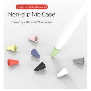 Tapa protectora para Apple Pencil Nip, silicona sin ruido, funda protectora de punta antideslizante suave Compatible con Apple Pencil 1a y 2a generación