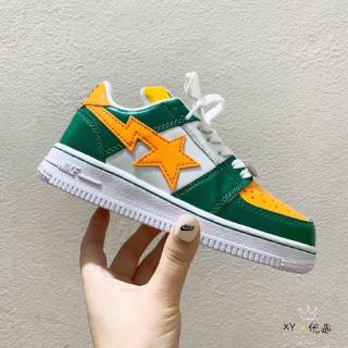 100% original NIKE Air Force 1 x Bape Sta for kids boy's and girl's running shoes COD