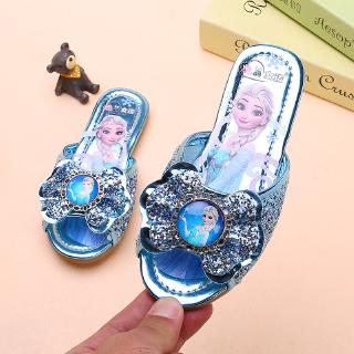 cc&mama frozen princesa niñas sandalias verano encantador zapatos brillantes suave soled zapatos de bebé elsa interior y al aire libre zapatilla (2)