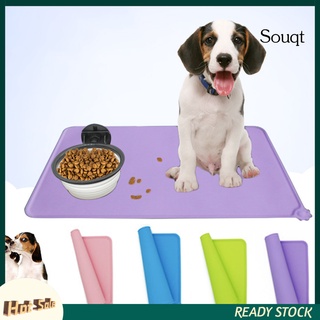 Sqgt - alfombrilla de silicona portátil para mascotas, gato, perro, comida al aire libre, suministros de alimentación (1)