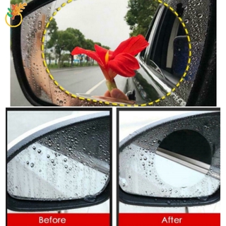2 piezas de espejo retrovisor lateral del coche película de vidrio lateral impermeable Anti-niebla a prueba de lluvia película