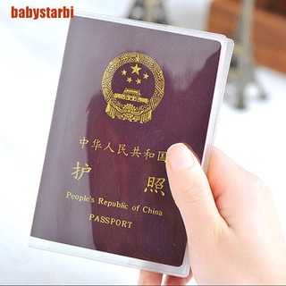 [babystarbi] transparente transparente pasaporte cubierta titular caso organizador tarjeta de identificación protector de viaje