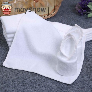 Mayshow 2/6/10 pzs toalla De limpieza cuadrada práctica De Alta calidad Para el hogar/coche blanco