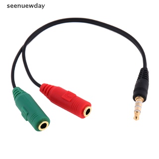 [ver] adaptador de cable divisor de micrófono de audio estéreo de 3,5 mm macho a 2 hembra