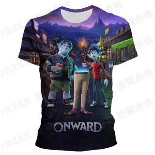 moda de moda peculiar pixar onward de dibujos animados anime impresión 3d niños niños camiseta verano casual manga corta camiseta tops