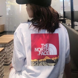 THE NORTH FACE ! ¡La cara norte! La nueva moda tendencia camiseta camisa impreso carta manga corta pareja media manga (5)
