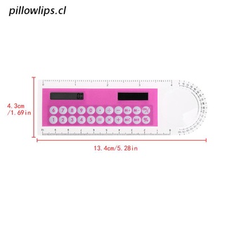 p.cl 10cm regla mini calculadora digital 2 en 1 niño papelería escuela oficina regalos