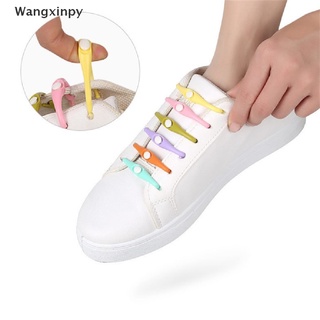 [wangxinpy] accesorios de zapatos de silicona elástica cordones elásticos perezosos sin lazo de goma de encaje venta caliente