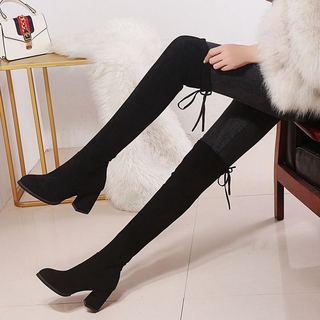 Lista de nuevos productosBotas de mujer de rodilla nuevas botas de tacón alto piernas cortas y gordasZapatos de mujer