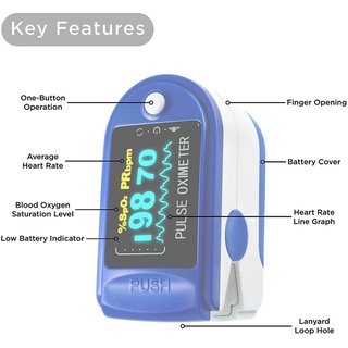 OLED Display Fingertip Pulse Oximeter Medical Heart Rate Monitor Oximeter (6)