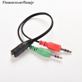 Frmy 3.5mm Hembra A 2 Macho Dual Jack Plug Audio Estéreo Auriculares Micrófono Divisor Cables Caliente