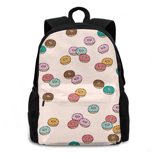 donuts patrón de dibujos animados mochila de la escuela bolsa de la escuela portátil bolsa de la escuela, ligero y multifuncional, bolsa escolar para niñas y niños