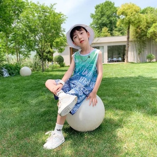 Los niños chaleco de verano niños deportes de estilo coreano estilo occidental traje sin mangas ropa de los niños mediano y grande pantalones cortos de los niños