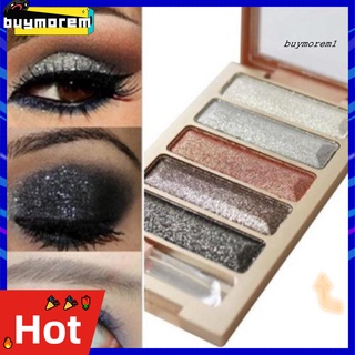 BUYME 5 Colors Shimmers Eyeshadow Palette Makeup Cosmetic Glitter Eye Shadow Set