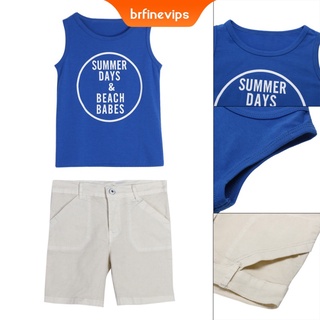 [BRFINEVIPS] Niño niños bebé niño ropa de verano Casual camiseta Tops+pantalones cortos 2 piezas conjunto