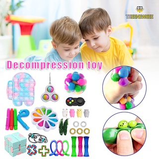 Fidget Toy Pack Sensory Fidget Toys Packs with Simple Dimple Fidget Packs for Kids Adults Hand Toy Stress Anxiety Relief