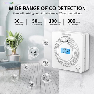 Más nuevo LED Digital Gas humo alarma Co monóxido de carbono Detector de voz advertir Sensor de seguridad hogar protección alta sensibilidad MISSYOU