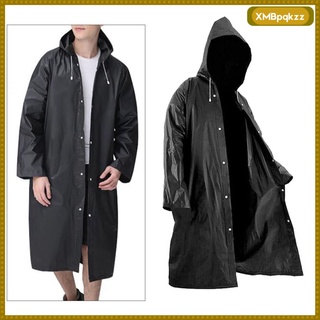 Waterproof Rain Poncho Lightweight Reusable Hiking Rain Jacket Hooded Raincoat