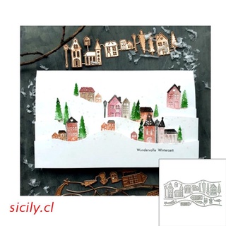 sicilia house troqueles de corte de metal plantilla diy scrapbooking álbum de papel tarjeta plantilla molde relieve decoración artesanal