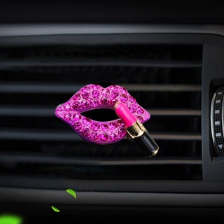Coche Perfume Clip creativo diamante labios rojos coche aire acondicionado salida de aire aromaterapia Clip coche accesorios interiores decoración