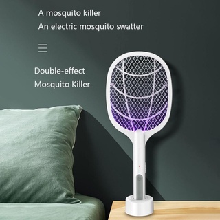 Mosquito Killer luz eléctrica Mosquito Swatter dos en uno USB Base de litio carga mosca Swatter Mosquito Swatter UNIO