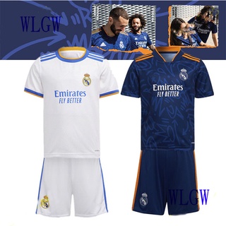 WLGW : Jersey De Fútbol 2021/22 Para Niños Del Real Madrid , Local , Tercera Camiseta Infantil