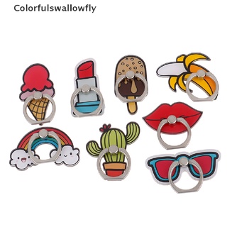 Colorfulswallowfly Cartoon Mobile Phone Holder Lips Lipstick Cactus Finger Ring Phone Ring Stand CSF