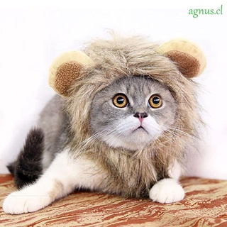 agnus perros león melena peluca gorra de navidad perro gato gorra mascota ropa gatos lindo fiesta mascota suministros divertido halloween cosplay disfraz