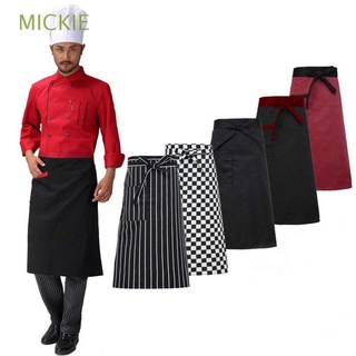 mickie short cook delantal rayas cocina suministros masculino adulto delantal restaurante con bolsillos medio cuerpo camarero ajustable hotel chef accesorios