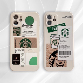 Starbucks Carcasa iPhone 13 12 11 Pro Max X XR XS 8 7 6 6s Plus Teléfono Caso Trend Moda Suave TPU Cubierta Protectora