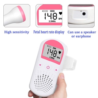 Monitor Doppler cardíaco fetal de Banglijian / Detector de frecuencia médica domiciliaria para mujeres embarazadas (4)