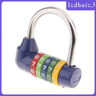 Gemgem Loey Zinc Alloy 5 Dial Digit Combination pad Code Code Lock para Travel Accessory
