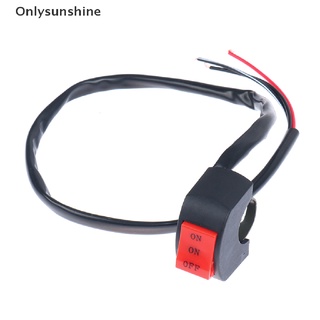 <Onlysunshine> Interruptor Universal de botón de encendido/apagado de 22 mm para motocicleta