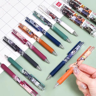 Suer creativo bolígrafo de Gel de oficina Neutral pluma tinta negra suministros de escritura firma moda animación regalos papelería Naruto/Multicolor (4)