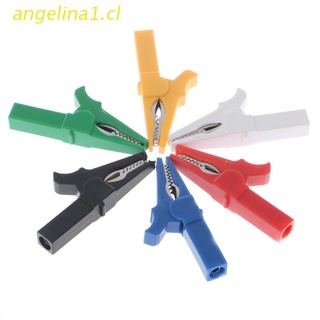 angelina1 6 piezas 6 colores 55 mm cocodrilo cocodrilo cocodrilo clip para conector de enchufe de plátano macho de 4 mm