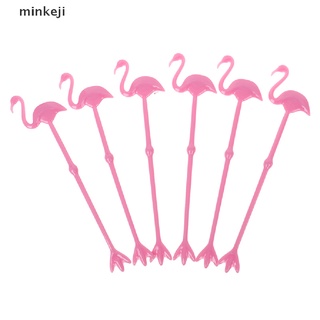 MMI 6 Unids/set Flamingo Plastic Drink Stir Swizzle Sticks Cocktail Bar Agitador .