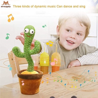 dancing cactus recargable juguete de peluche electrónico temblor y baile divertido juguetes educativos para niños (120 canciones) EXCLUS