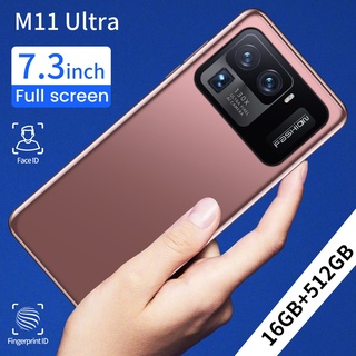 Nuevo M11 Ultra pulgadas 16GB+512GB 5G red huella dactilar ID 6800mAh teléfono inteligente 48+64MP Dual SIM+Micro SD teléfonos móviles