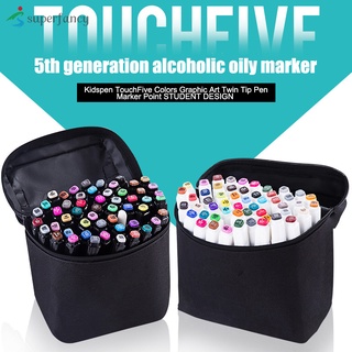 Touchfive-Rotulador De Tinta (80 Colores , Doble Punta , Bolígrafo , Permanente , Alcohol , Papelería , 80 , 60 , 40 , 30 , 12)