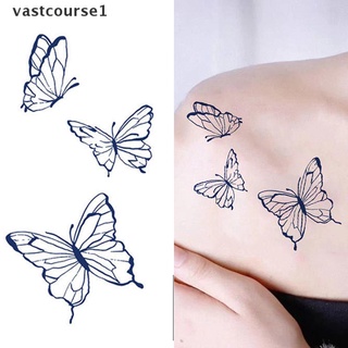 vstc 24pcs mariposa tatuaje pegatinas impermeables de larga duración sexy oscuro tatuaje pegatina.