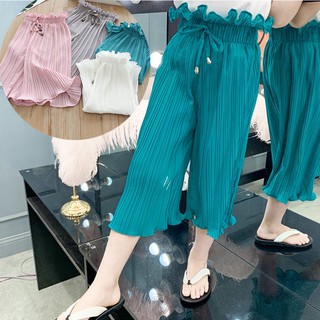[skic] verano niños niñas pantalones deportivos casual sólido patrón ancho pantalones de pierna