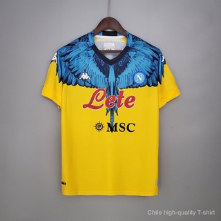 Camisa De tiempo S.S.C. Jersey/camisa De fútbol De naples Yellow Blue Kappa × igual Burlon 21-22 calidad Tailandesa⚽