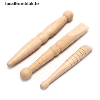 [luiukhot] 3 pzas caña De masaje Corporal De madera Para aliviar músculos y relajación (Lucaiitombiuk) (3)