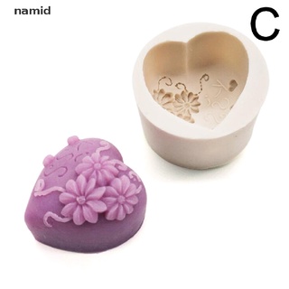 [namid] molde de jabón de silicona en forma de flor de corazón amor rosa vela de chocolate manualidades diy [namid]