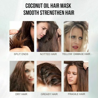 50ml Natural aceite de coco tratamiento mascarilla para el cabello nutrir reparación de cabellos dañados WeCynthia