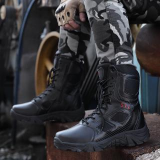 *Alta calidad*39~47 Original 5.11 botas de combate impermeable del ejército de los hombres botas tácticas al aire libre senderismo desierto combate Swat Boot Kasut tentera zapatos de entrenamiento