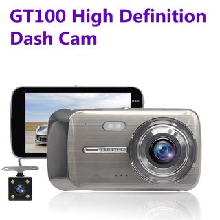 Gt100 Metal 4 pulgadas 1080P cámara de coche doble lente Dash Cam