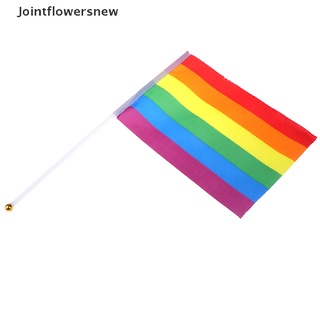 [JFN] 5X Bandera De Mano Arcoíris Ondeando Gay Pride Lesbiana Paz LGBT Banner Festival (9)